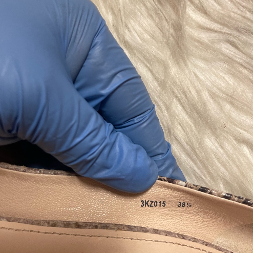 Prada Python pink snake skin Peep- toe wedge - Picture 5 of 16